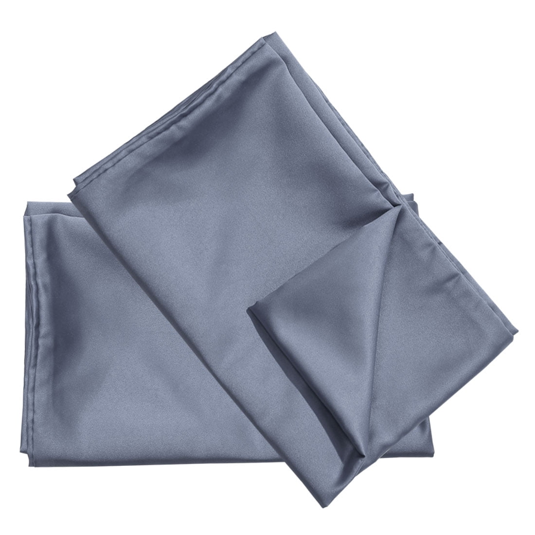 Unique Bargains Silky Satin Pillow Cases Covers Set of 2 Slate Gray Standard