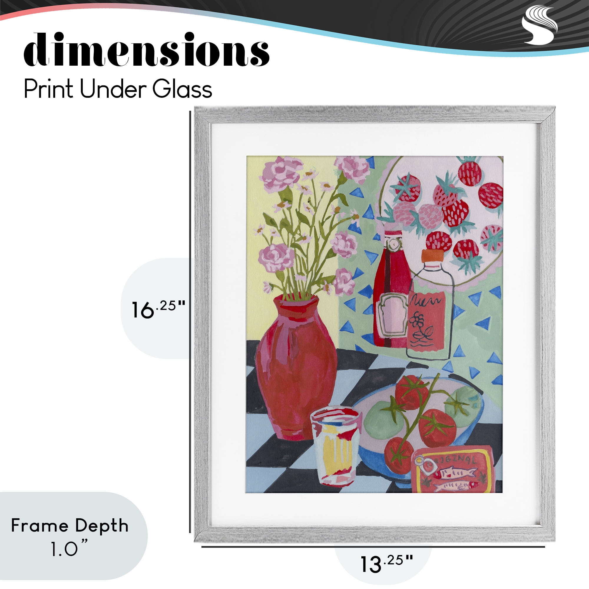 Stupell Industries Kitchen Sauces Still Life Gray Framed Print Under Glass, design by Melissa Wang