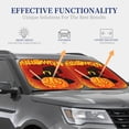 thumbnail image 4 of Haiem Halloween Pumpkin Autumn Hat Windshield Sun Shade: Universal Foldable 2-Piece Car Front Window Sunshade - Blocks Uv Rays, And Reduces Heat,Essential Car Accessory Large, 4 of 7