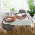 thumbnail image 6 of Coolnut Mardi Gras Tablecloth, Waterproof Washable Polyester Square Table Cover, Durable Tablecloth for Kitchen Dining Table Party Decor, 60"X 90", 6 of 7