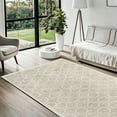 thumbnail image 4 of Cream Geometric Area Rugs for Living Room Washable Rugs Boho Moroccan Area Rug Soft Neutral Geometric Bohemian Carpet Distressed Indoor Rug for Bedroom Dining Room Office Foldable Nonslip Rug, 4 of 9