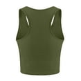 thumbnail image 3 of Débardeurs pour Femmes Chemises d'Été Tendance Imprimé Lever de Soleil Randonnée Sans Manches Tunique Basique Vert Armée P, 3 of 3