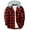 RED, variant on Hooded Flannel Shirts for Men Casual Button Down Plaid Shirt Jackets for Men Long Sleeve Hoodie with Pocket