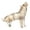 Champagne, variant on Crystals Glass Wolf Figurine Howlings Wolf Animal Statue for Shelf or Desk Display