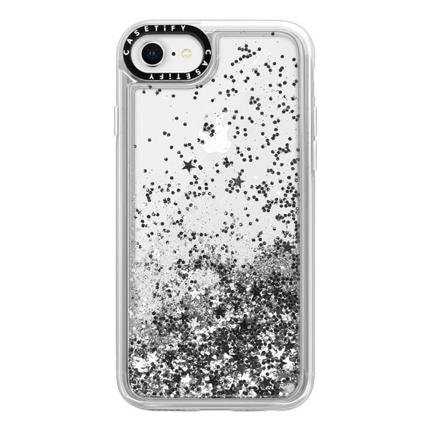 Casetify Glitter Case Monochrome Silver for iPhone SE 2020/8/7/6S/6