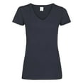 thumbnail image 1 of Womens Value Fitted V-Neck Short Sleeve Casual T-Shirt, 1 of 2