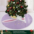 thumbnail image 6 of FMSHPON Easter Tree Skirt Colorful Eggs Bunny Xmas Christmas Tree Skirt Stand Mat for Holiday Party Decoration Indoor Outdoor 48 inches, 6 of 6