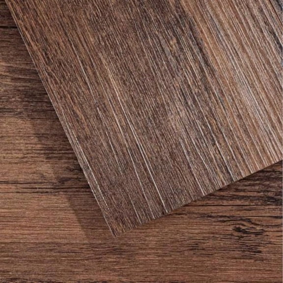 VallisCo Peel and Stick Vinyl Flooring 36 Pack 54 Sq.Ft Waterproof Vinyl Flooring Peel and Stick for Office Living Room Bathroom Kitchen - Unique Design Easy to Install Floor Brown