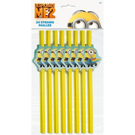 Despicable Me Party Straws, 24ct