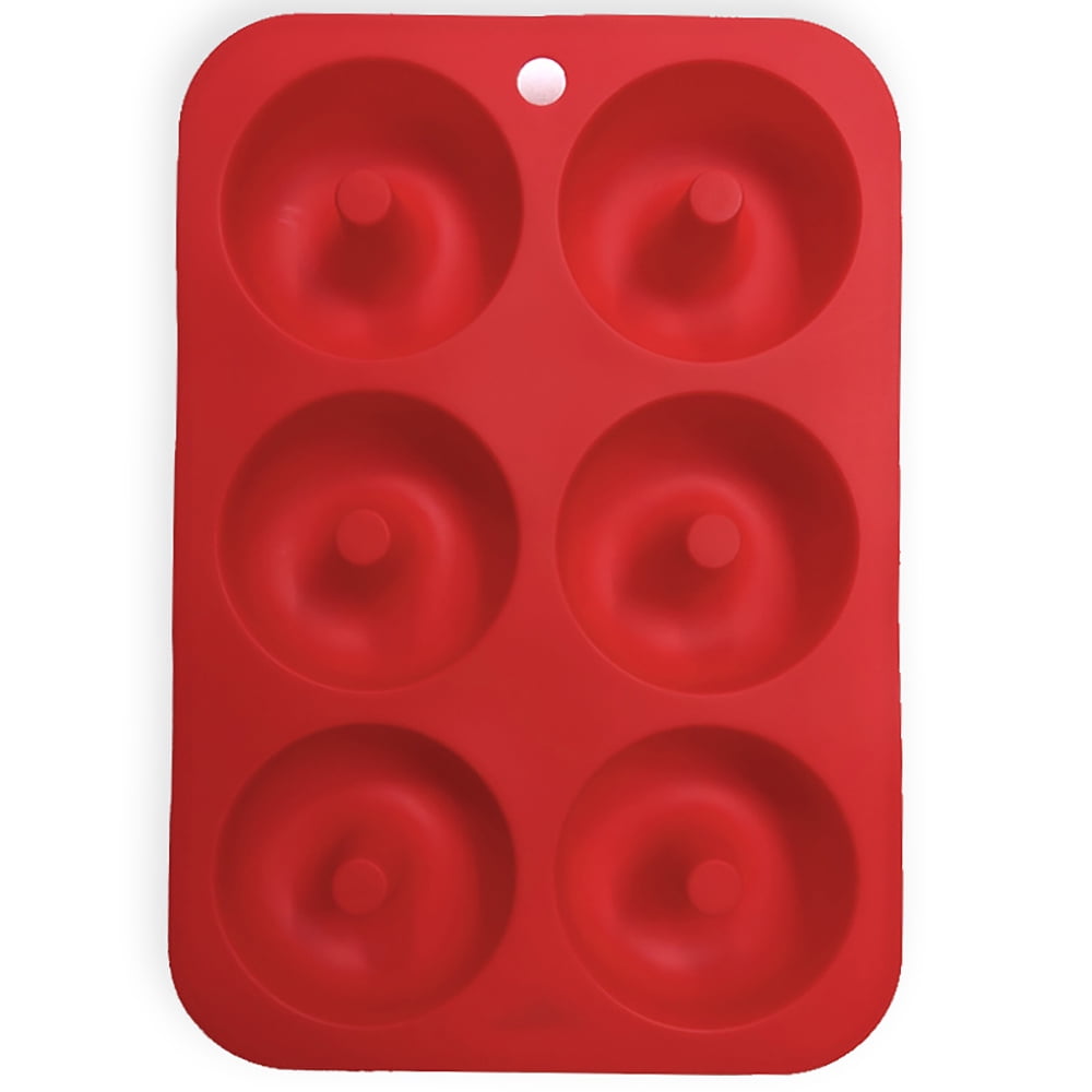 Heitepabg Donut Pan, NonStick Silicone Donut Mold for 6 FullSize