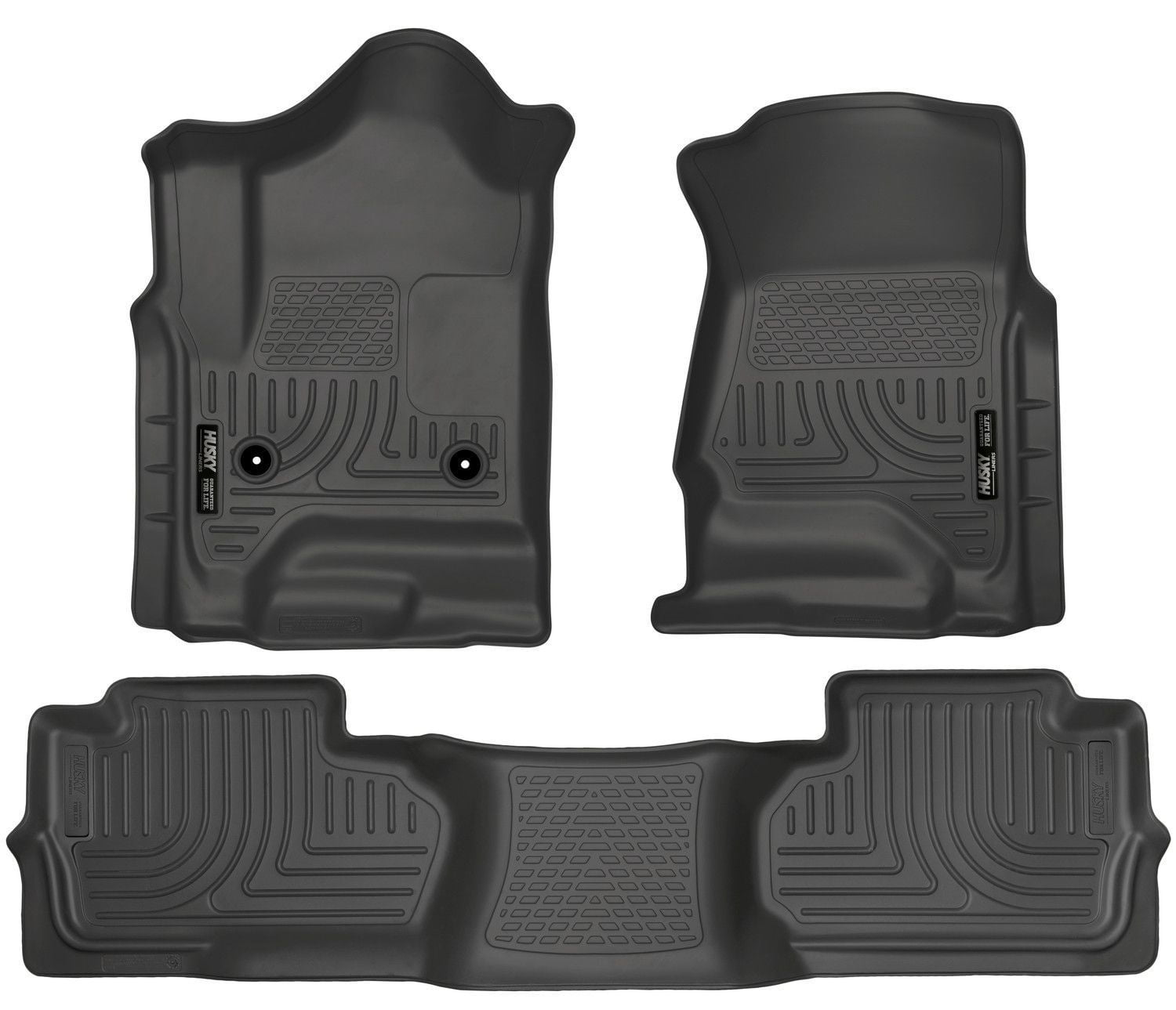 14-17 SILVERADO/SIERRA 1500/2500/3500 DOUBLE CAB FRONT/2ND SEAT LINERS WEATHERBEATER