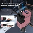 thumbnail image 4 of Wweixi Vehicle Charger With Two Extendable Cables And Temperature Control Feature 4-in-1 Fast Car Charger white, 4 of 6