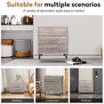 thumbnail image 5 of Dresser with 3 Drawers - Wooden Chest of Drawer for Bedroom, Tall Nightstand Side Table, Grey Oak Storage Drawer Cabinet, Farmhouse Bedroom Furniture for Living Room, Hallway, Home Office,31.5" W, 5 of 5
