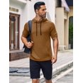 thumbnail image 4 of COOFANDY Men's Short Sleeve Sweatshirts Gym Workout Lightweight Pullover athletic hoodies muscle fit Hood T Shirts, 4 of 6