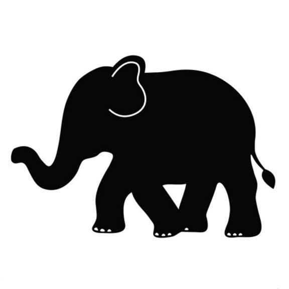 Elephant Chalkboard Wall Decal