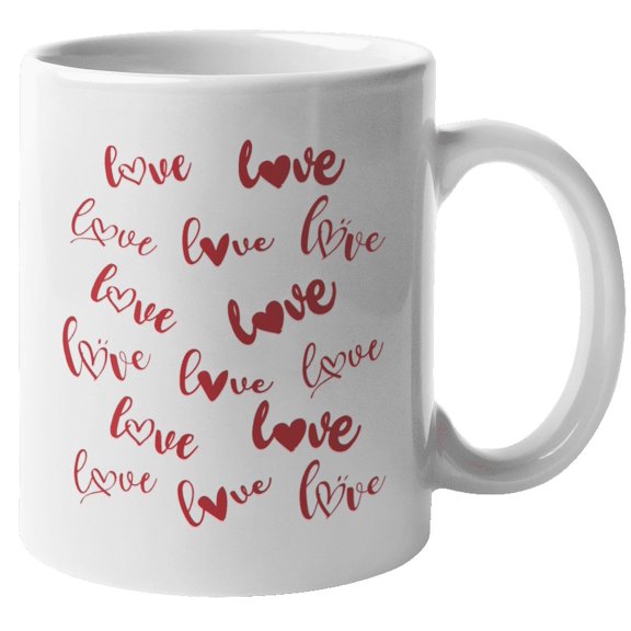 Love Coffee & Tea Mug for Birthday, Anniversary and Valentines Day (11oz)