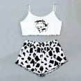thumbnail image 2 of Pajama Set Women Trendy Camisoles Trim Top And Shorts Sleepwear,White,L, 2 of 3