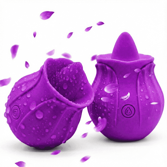 Centerel Rose Vibrator for Women with 10 Modes, Rechargeable Sex Toys for Women,purple