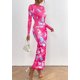 thumbnail image 3 of Vestido PRETTYGARDEN Bodycon Maxi Floral de Manga Larga XS, 3 of 8