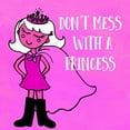 thumbnail image 3 of Z Studio 15x15 Black Modern Framed Museum Art Print Titled - Dont Mess With A Princess, 3 of 5