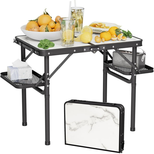 Mesa de camping plegable Titanker pequeña de aluminio de 2 pies