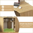 thumbnail image 5 of Yardi Yard Corner Computer Desk Triangle Home Office Desk with Adjustable Shelf and Arc-Shaped Profile-Natural, Computer Desk, Gaming Computer Desks for Study,Working,Writing, 5 of 7
