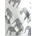 thumbnail image 5 of Melange Home Printed Design Cotton Collection 400 Thread Count Elephants Printeded Duvet Set - 4 Color Grey Queen, 5 of 5