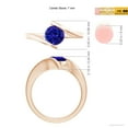 thumbnail image 5 of ANGARA Natural Bar-Set Solitaire Round 1.45 ct Tanzanite Bypass Ring in 14K Rose Gold for Women (Size-7mm) | December Birthstone, Anniversary, Jewelry Gift for Women | Natural Tanzanite Ring, 5 of 9