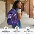 thumbnail image 5 of Yspwyqan Kids School Backpack for Boys Girls, 17 Inch Lightweight Bookbag, Galaxy Axolotl Large Capacity Daypack for Travel, Back to School Gifts for Ages 8-15, 5 of 7