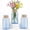 Blue-3, variant on Aqua Blue 2-pack Glass Vase Boho Rope Nautical Decor