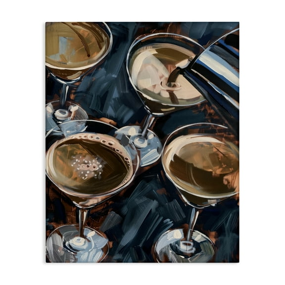 Stupell Industries Pouring Espresso Martini Food & Beverage Painting Wrapped Canvas Art Print Wall Art, 16 x 20