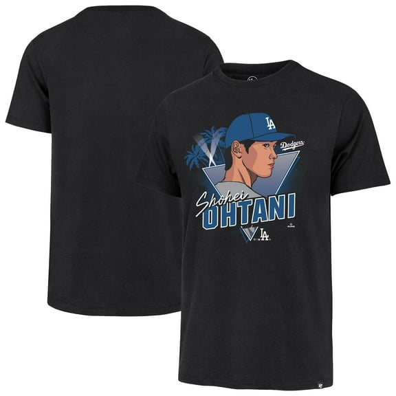Men's-Profile Shohei Ohtani Black Los Angeles Dodgers Player Big & Tall Caricature Franklin T-Shirt