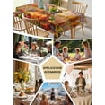 thumbnail image 5 of Fall Scarecrows Tablecloth Square Table Cloth 60x60 , Waterproof Tablecloth Outdoor Table Cloth, Autumn Thanksgiving Farm Pumpkins Fruit Washable Table Cover for Kitchen Dining Party, 5 of 8