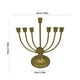 thumbnail image 3 of Candelabro de Hanukkah de hierro dorado, superficie brillante de siete cabezas, 3 of 6