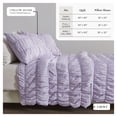 thumbnail image 4 of Printed Quilt Set - Lightweight, Soft, All-Season - 2-Piece Gingham Bedding Set (Twin / Twin XL, Purple), 4 of 5