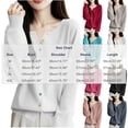 thumbnail image 3 of Bnwani Womens Cardigan Sweaters, Fall and Winter Regular Casual Round-Neck Sweater Solid Color, 3 of 5