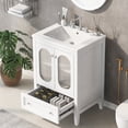 thumbnail image 6 of Harper & Bright Designs 24" Bathroom Vanity with Sink, Bathroom Vanity Cabinet with One Drawer and Doors, Adjustable Shelf, Solid Wood and MDF, White, 6 of 16