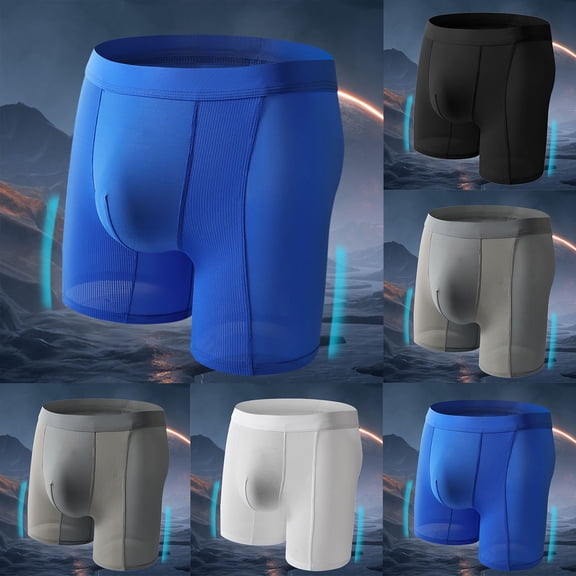WIZUTIZ Mens Boxer Shorts Lightweight Breathable Soft Underwear Moisture Wicking Comfortable Boxer Underwear