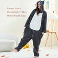 thumbnail image 6 of Jsaierl Cute Cartoon Onesie Pajamas for Women Winter Fleece Fuzzy Sleepwears Homewears Funny One Piece Christmas Costumes Jumpsuit, 6 of 8