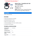 thumbnail image 2 of Washer Pump - Compatible with 1965 - 1974 Lancia Fulvia 1966 1967 1968 1969 1970 1971 1972 1973, 2 of 2