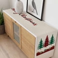 thumbnail image 4 of Red Plaid Christmas Table Runner 48 Inches Long Farmhouse Dress Scarves, Xmas Tree Vintage Winter Rustic Dining Tablerunner for Coffee Table/Kitchen Island/Party Décor, 13" x 48", 4 of 8