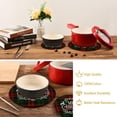 thumbnail image 6 of SKYSONIC Vintage Merry Christmas Pot Holders Trivets, 2 Pcs Heat Resistant Trivets,Scottish Red Green Cotton Thread Weave Mats for Hot Pads Pans Pot Bowl Teapot for Kitchen Decor, 6 of 7