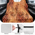 thumbnail image 6 of Drydeepin Brown Leopard Zebra Stirpe Car Backseat Cover Cheetah Rear Bench Towel Cover Non-Slip Automotive Accessories for Sedans, SUVs, Vans Universal Seats Protector Car Interior Decor, 6 of 7