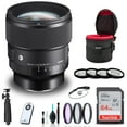 thumbnail image 1 of Sigma 85mm F/1.4 DG DN Art Lens for Sony E + 64GB SD Card Bundle, 1 of 5