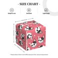 thumbnail image 4 of Lsque French Bulldog Face Printed Tissue Box Cover Holder, Facial Paper Organizer Dispenser,Square with Bottom Belt, PVC Leather Decorative Organizer, 4 of 8
