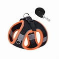 thumbnail image 2 of No Pull Dog Harness, Step in Adjustable Cat Harness with Padded Vest for All Weather and Leash Set with Soft Padded Handle, Easy to Put on Small and Medium Sized Dogs - Black/Orange Trim, L, 2 of 7