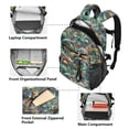 thumbnail image 5 of JIALIOU 14" Laptop Backpack Waterproof Airline Approved Stylish Casual Daypack for Travel Business College Work, Turtle Plants Coral, 5 of 8