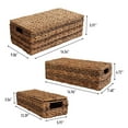 thumbnail image 4 of happimess BSK2000A-3SET Sandrine Classic Farmhouse Handwoven Hyacinth Storage Baskets with Handles and Lids, Natural (Set of 3), 4 of 7
