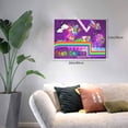 thumbnail image 2 of Lsque Geometry Dash Pattern Canvas Decorative Picture – 30x40in Premium Wall Art, Modern Canvas Print for Home Decor（Horizontal）, 2 of 6