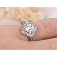 thumbnail image 5 of 1.25 Ct Moissanite and Moissanite Wedding Ring Cushion Cut with 18k Gold Plating, 5 of 6